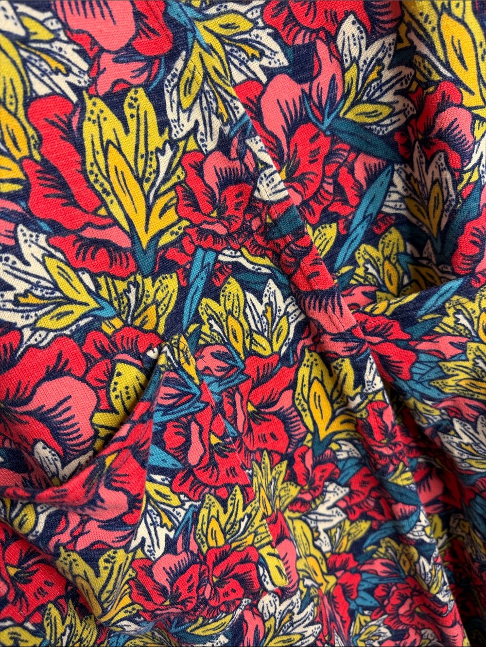 LuLaRoe Pink, Yellow & Teal Floral Knit Maxi Cardigan